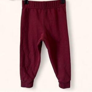 2T Boy Garanimals Burgundy Maroon Skinny Leg Joggers Casual Toddler Playwear